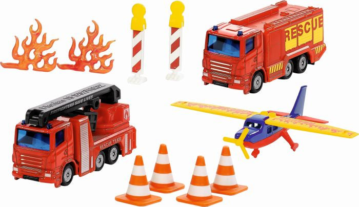 SIKU GESCHENKSET FEUERWEHR 11 TEILE - -