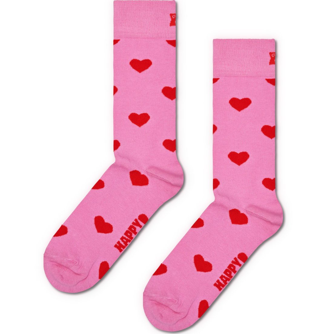 Heart Sock - Pink - 3300 - 36-40