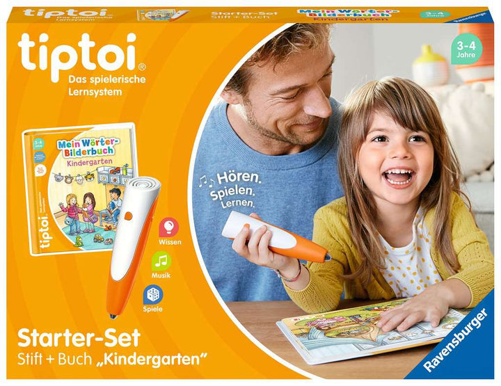 Ravensburger tiptoi Starter-Set 00113: Stift und Wörter-Bilderbuch Kindergarten- Lernsystem für Kinder ab 3 Jahren