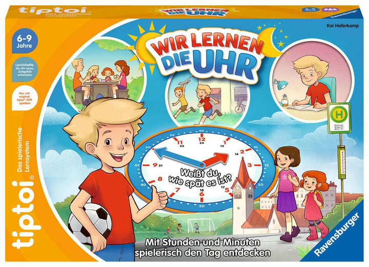 Ravensburger tiptoi® Spiel 00126 - Wir lernen die Uhr - interaktives Lernspiel ab 6 Jahren, mit digitaler und analoger Uhr zum selbst einstellen