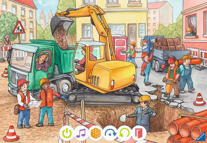 Ravensburger tiptoi Puzzle 00137 Puzzle für kleine Entdecker: Baustelle, Puzzle für Kinder ab 3 Jahren, für 1 Spieler