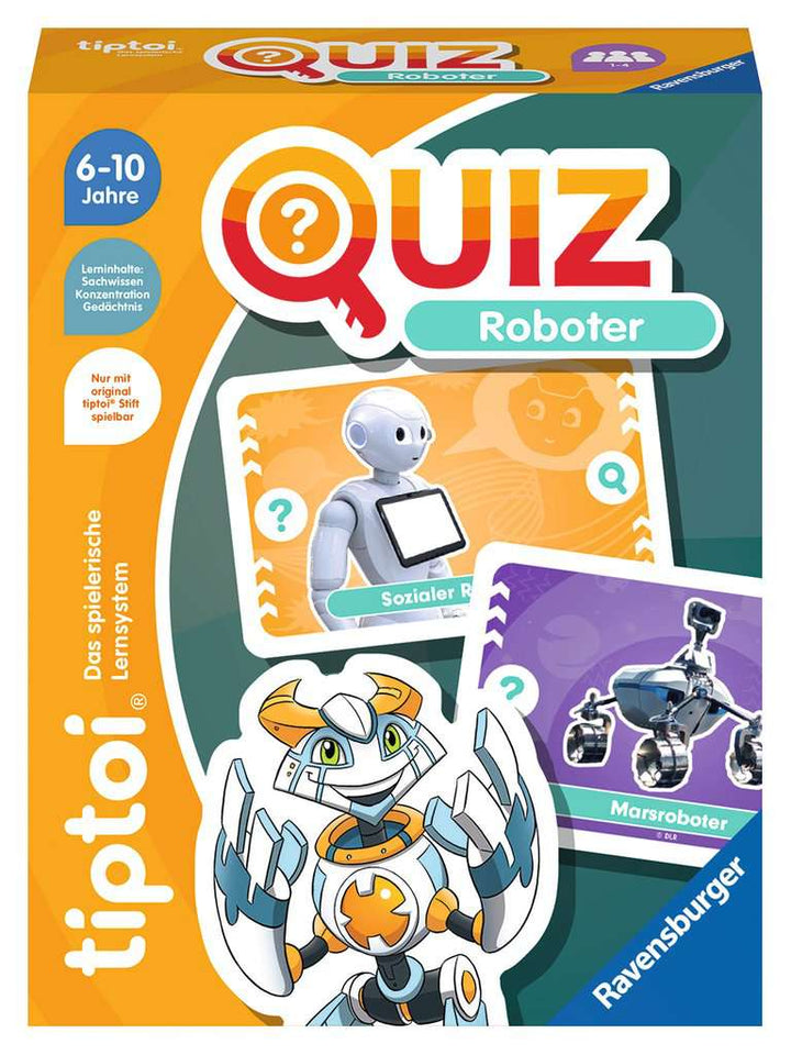 Ravensburger tiptoi 00164 Quiz Roboter, Quizspiel für Kinder ab 6 Jahren, für 1-4 Spieler