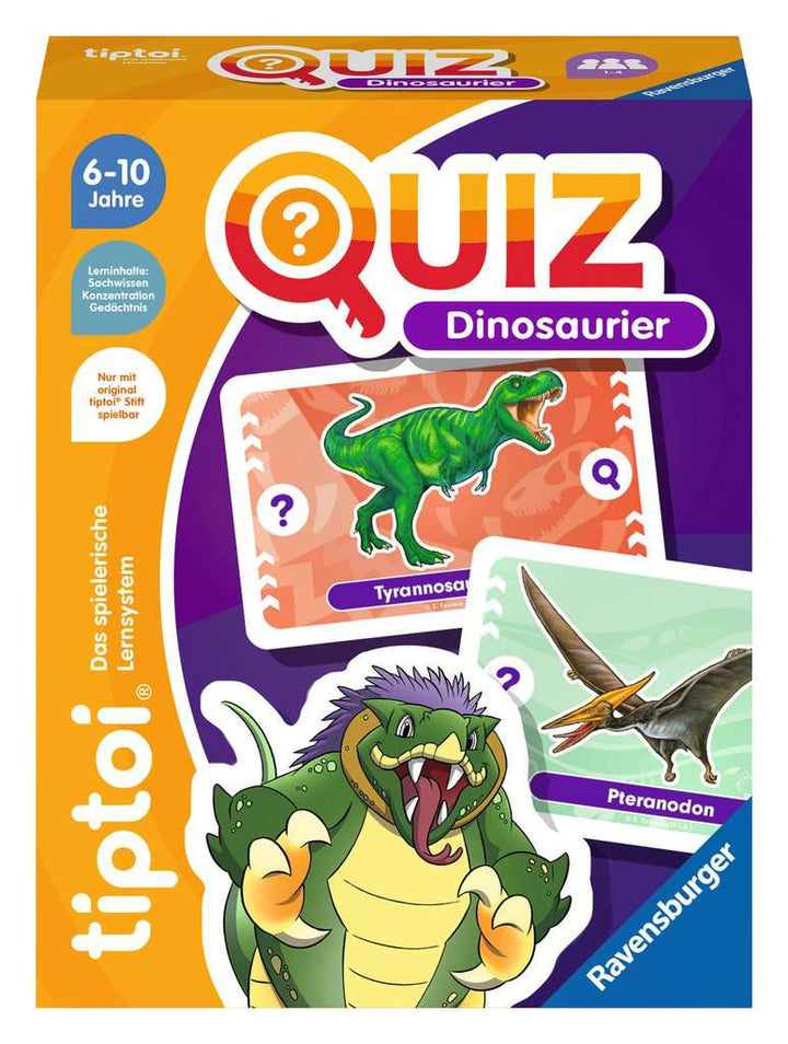 Ravensburger tiptoi 00165 Quiz Dinosaurier, Quizspiel für Kinder ab 6 Jahren, für 1-4 Spieler