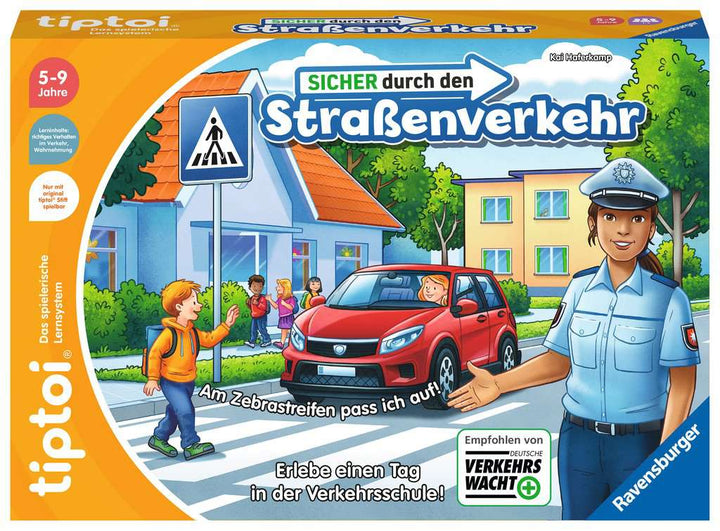 Ravensburger tiptoi Spiel 00173 - Sicher durch den Straßenverkehr - Lernspiel ab 5 Jahren, lehrreiches Verkehrsspiel für Jungen und Mädchen, für 1-4 Spieler