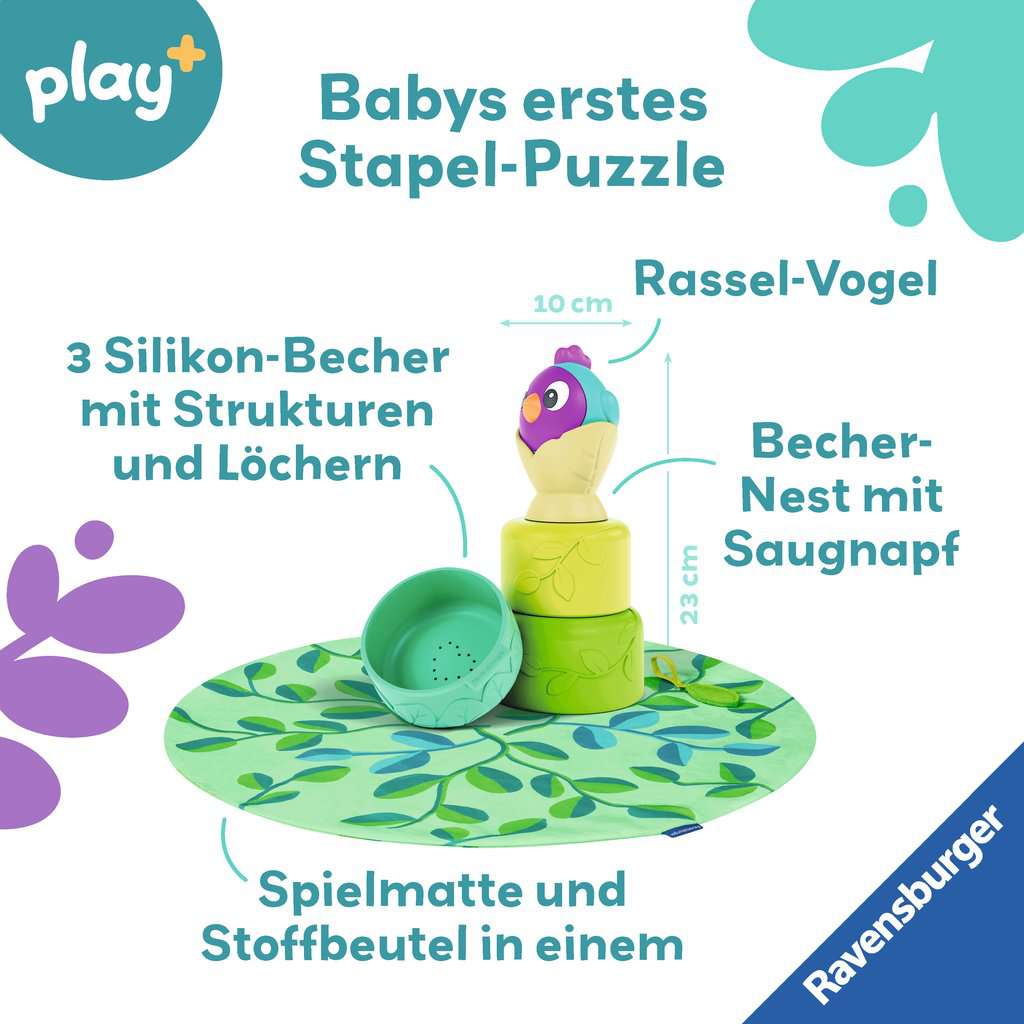 Baby-Stapel-Puzzle: Vogelnest