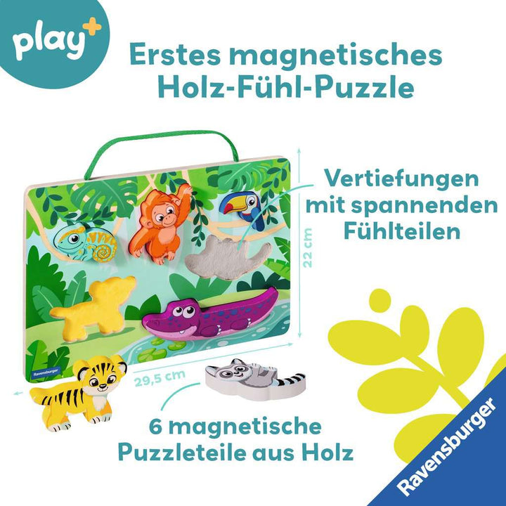 Magnetisches Holz-Fühl-Puzzle: Dschungel