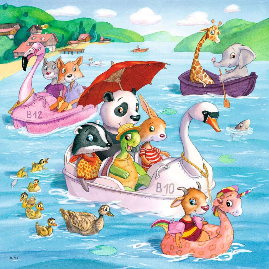 Ravensburger Kinderpuzzle - 05720 Auf dem Wasser - 3x49 Teile Puzzle für Kinder ab 5 Jahren