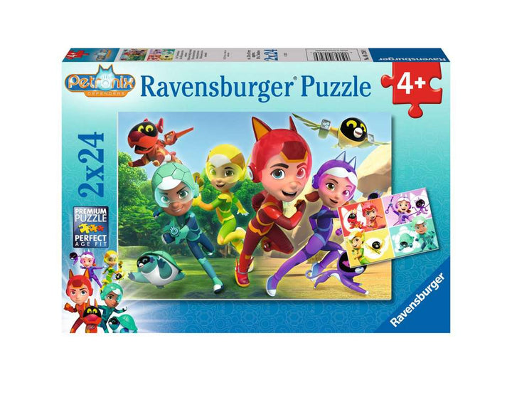 Ravensburger Kinderpuzzle 05726 - Die Tierschützer -  2x24 Teile Petronix Puzzle für Kinder ab 4 Jahren