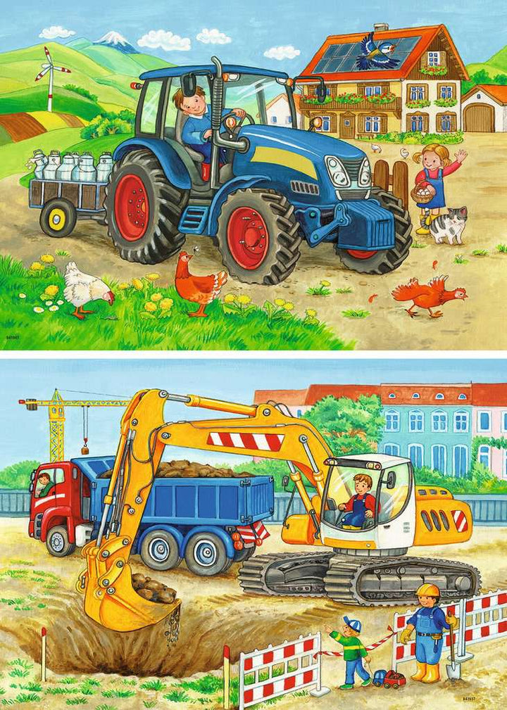 Baustelle und Bauernhof