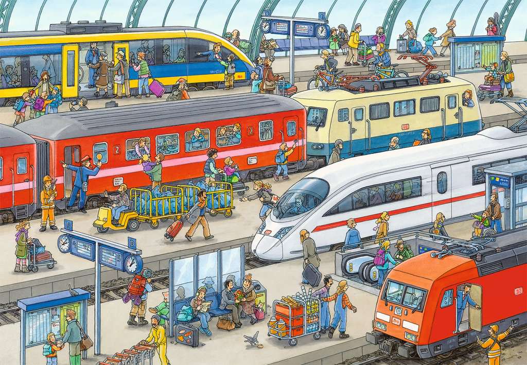 Trubel am Bahnhof