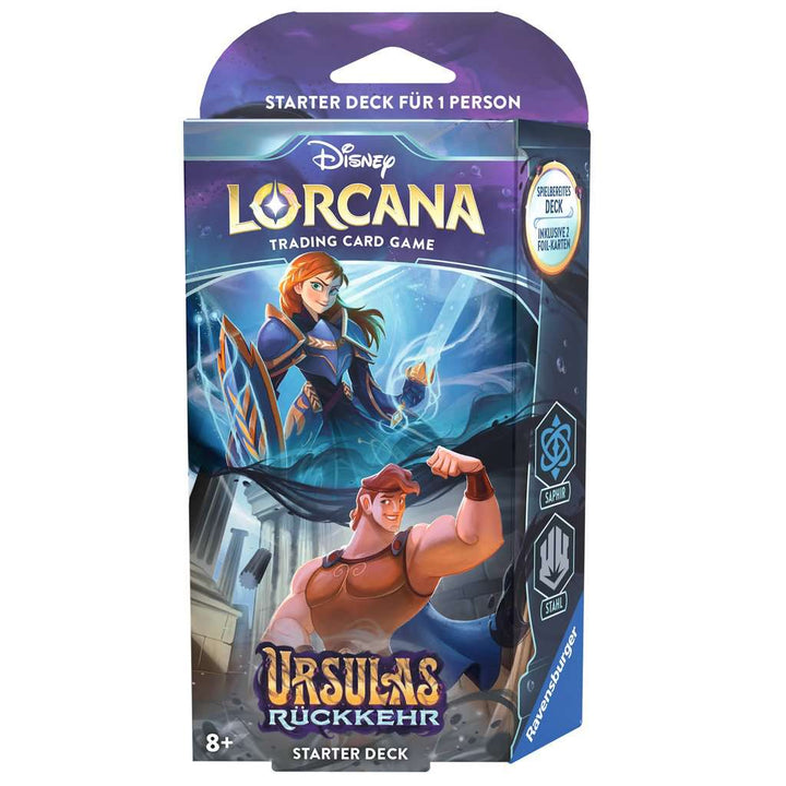 Disney Lorcana Trading Card Game: Ursulas Rückkehr- Starter Deck Saphir und Stahl (Deutsch)