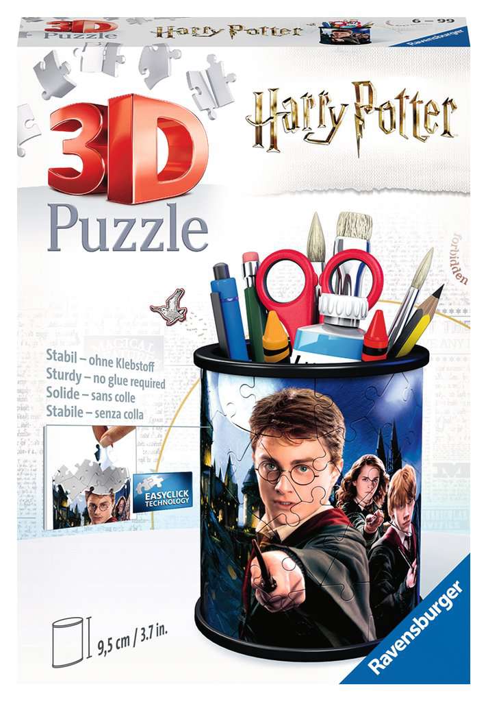 Ravensburger 3D Puzzle 11154 - Utensilo Harry Potter - Stiftehalter aus dreidimensional geformten Puzzleteilen - für Harry Potter Fans ab 6 Jahren, Schreibtisch-Organizer für Kinder und Erwachsene