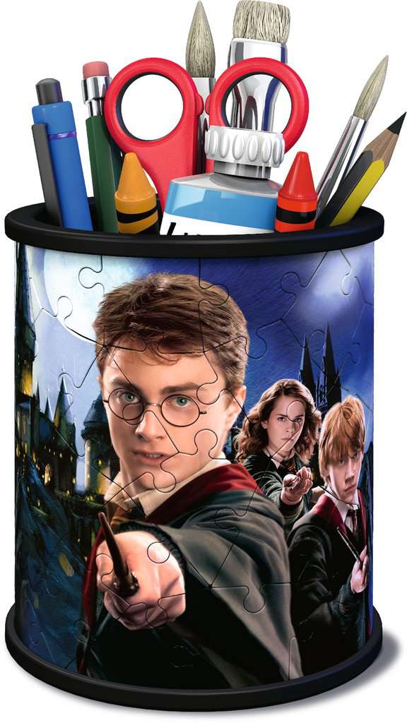 Ravensburger 3D Puzzle 11154 - Utensilo Harry Potter - Stiftehalter aus dreidimensional geformten Puzzleteilen - für Harry Potter Fans ab 6 Jahren, Schreibtisch-Organizer für Kinder und Erwachsene