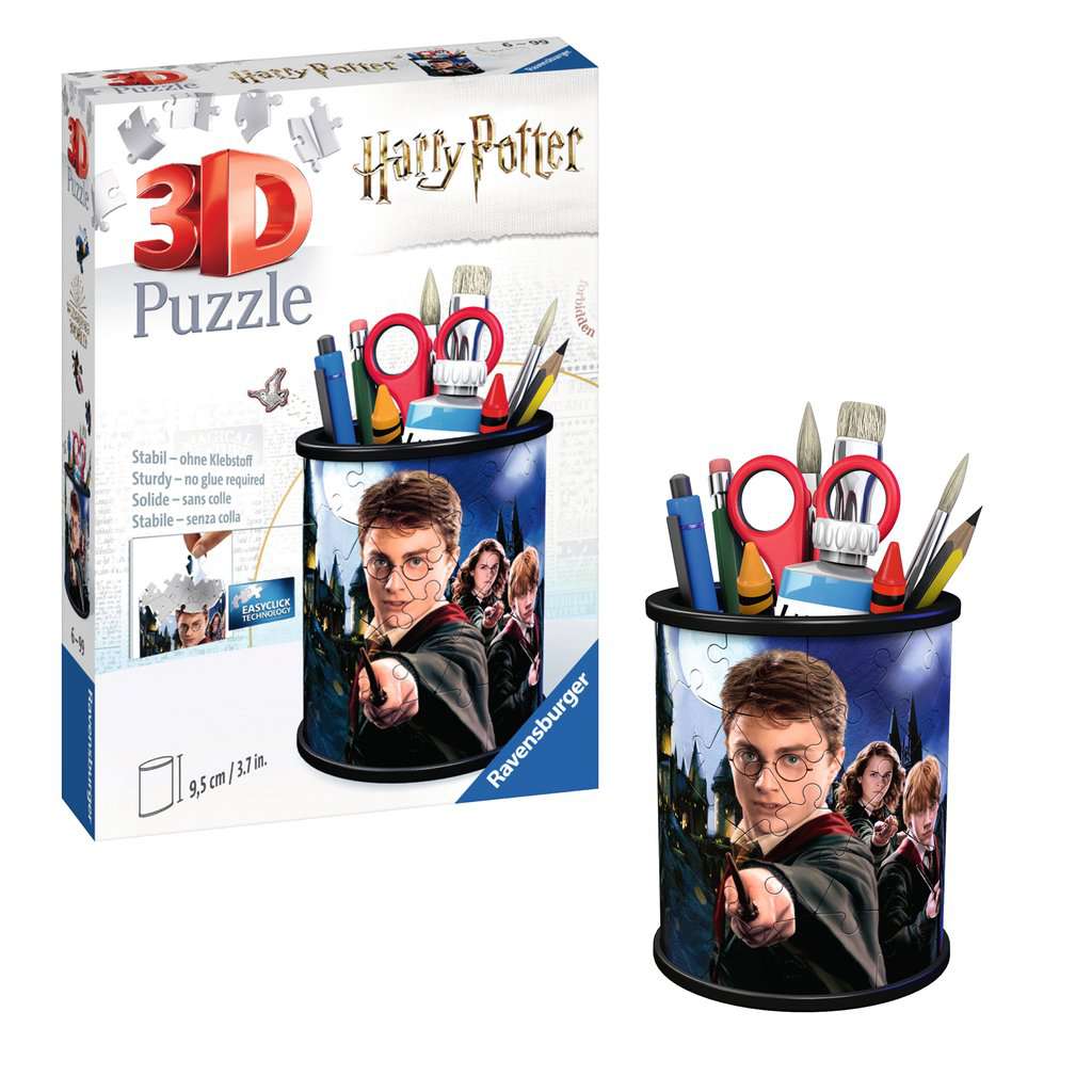 Ravensburger 3D Puzzle 11154 - Utensilo Harry Potter - Stiftehalter aus dreidimensional geformten Puzzleteilen - für Harry Potter Fans ab 6 Jahren, Schreibtisch-Organizer für Kinder und Erwachsene