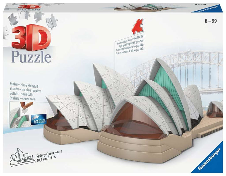 Ravensburger 3D Puzzle 11243 - Sydney Opera House - Das Opernhaus Sydney als faszinierendes Puzzle-Erlebnis für Erwachsene und Kinder ab 8 Jahren