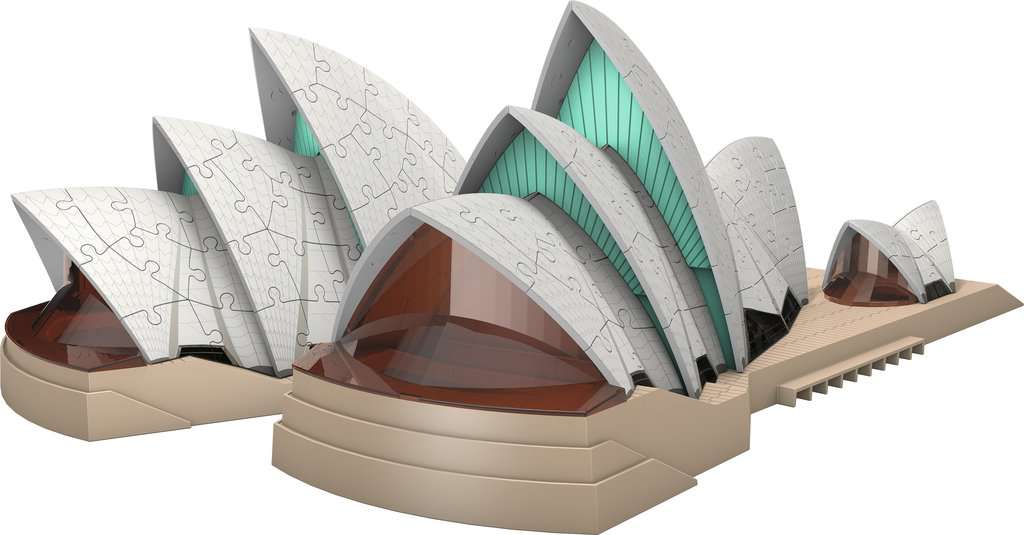 Ravensburger 3D Puzzle 11243 - Sydney Opera House - Das Opernhaus Sydney als faszinierendes Puzzle-Erlebnis für Erwachsene und Kinder ab 8 Jahren