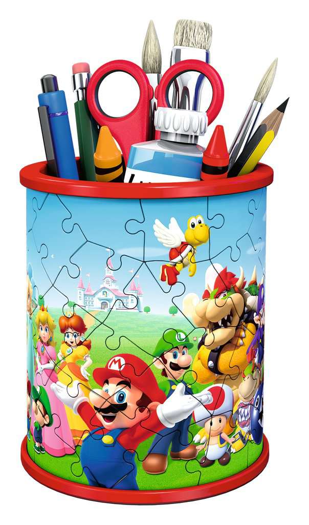 Ravensburger 3D Puzzle 11255 - Utensilo Super Mario - Stiftehalter für Super Mario Fans ab 6 Jahren - Schreibtisch-Organizer für Erwachsene und Kinder