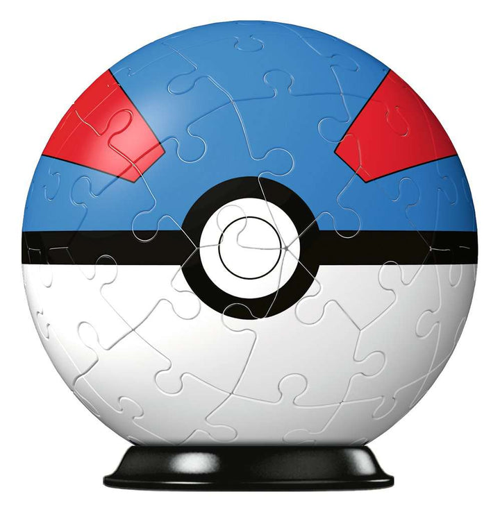 Ravensburger 3D Puzzle 11265 - Puzzle-Ball Pokémon Pokéballs - Superball - [EN] Great Ball - für große und kleine Pokémon Fans ab 6 Jahren