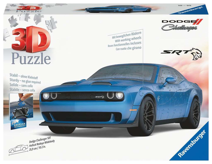 Ravensburger 3D Puzzle 11283 - Dodge Challenger SRT Hellcat Redeye Widebody - Das stärkste Muscle Car der Welt als 3D Puzzle Auto - für Dodge Fans ab 10 Jahren