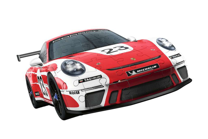 Ravensburger 3D Puzzle 11558 - Porsche 911 GT3 Cup im Salzburg Design - Die berühmte Fahrzeug und Sportwagen Ikone im legendären Design als 3D Puzzle Auto