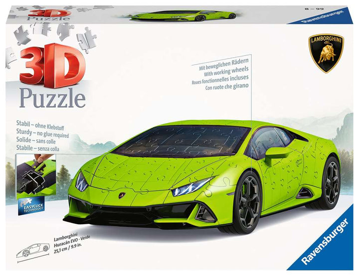 Ravensburger 3D Puzzle 11559 - Lamborghini Huracán EVO - Verde - der Supersportwagen als 3D Puzzle Auto