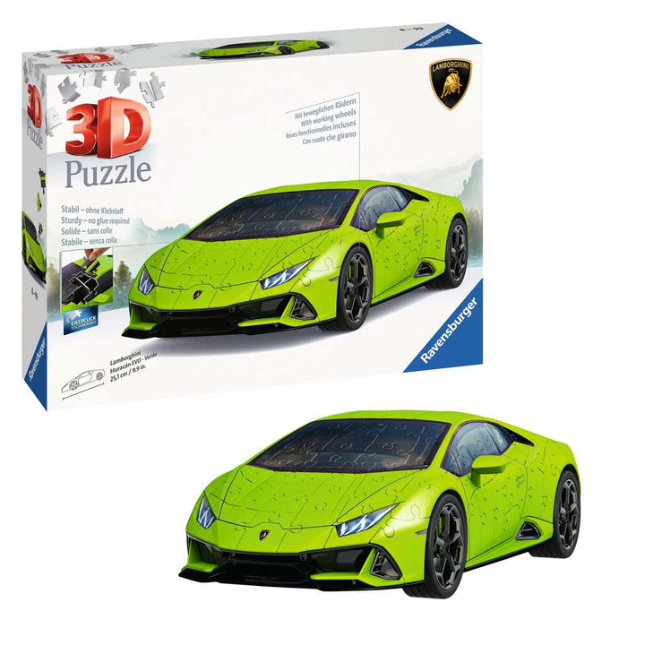 Ravensburger 3D Puzzle 11559 - Lamborghini Huracán EVO - Verde - der Supersportwagen als 3D Puzzle Auto