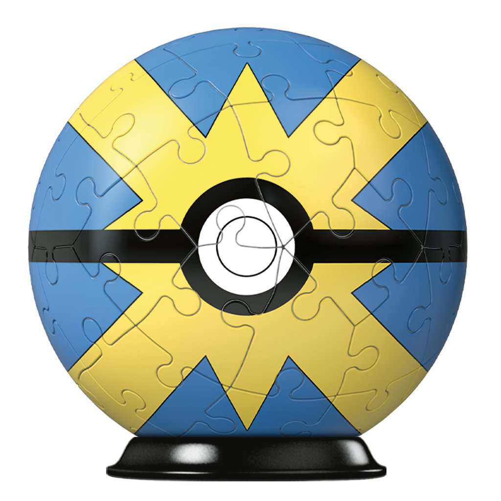 Ravensburger 3D Puzzle 11580 - Puzzle-Ball Pokémon Pokéballs - Flottball - [EN] Quick Ball - für große und kleine Pokémon Fans ab 6 Jahren