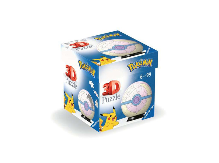 Ravensburger 3D Puzzle 11582 - Puzzle-Ball Pokémon Pokéballs - Heilball - [EN] Heal Ball - für große und kleine Pokémon Fans ab 6 Jahren