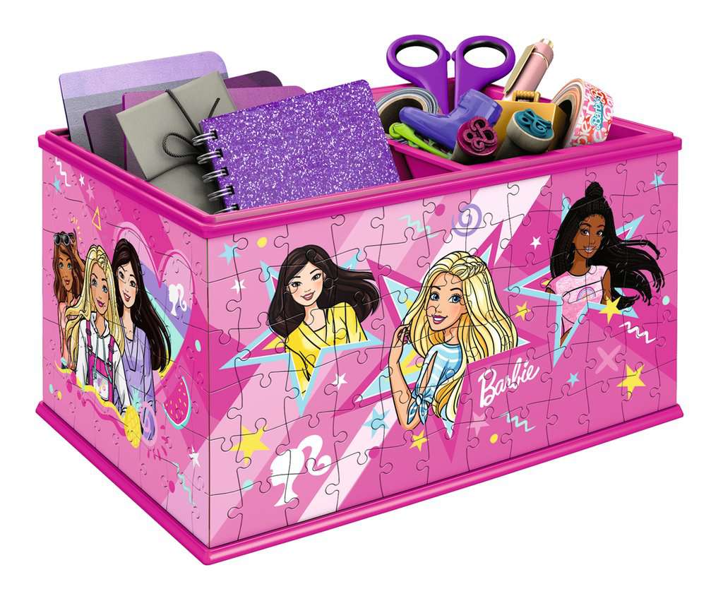 Ravensburger 3D Puzzle 11584 - Aufbewahrungsbox Barbie - Praktischer Organizer für Barbie Fans