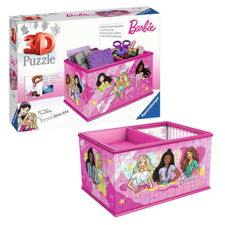 Ravensburger 3D Puzzle 11584 - Aufbewahrungsbox Barbie - Praktischer Organizer für Barbie Fans - Geschenkidee für Erwachsene und Kinder ab 8 Jahren