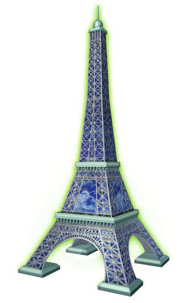 Ravensburger 3D Puzzle 11591 - Eiffelturm Glow-In-The-Dark Edition - Das Wahrzeichen aus Paris, nachleuchtend, als Geschenk oder zum selber Puzzeln in 3D ab 10 Jahren