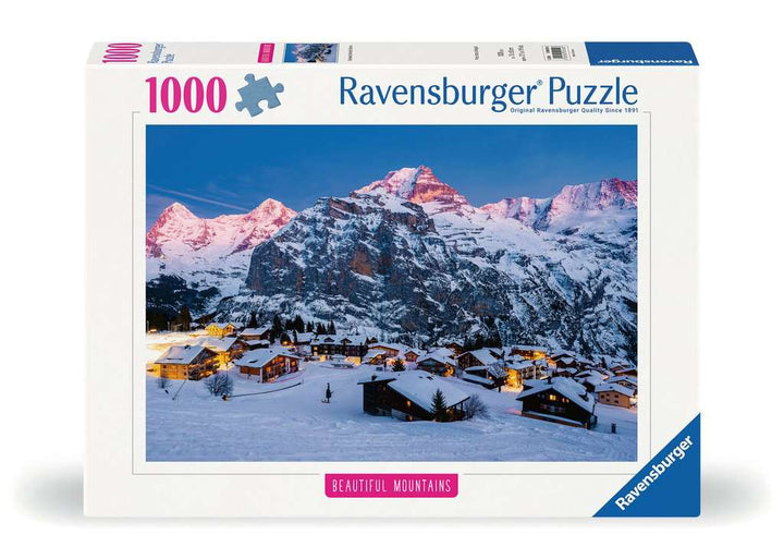 Ravensburger Puzzle 12000254 - Berner Oberland, Mürren - 1000 Teile Puzzle, Beautiful Mountains Kollektion, für Erwachsene und Kinder ab 14 Jahren