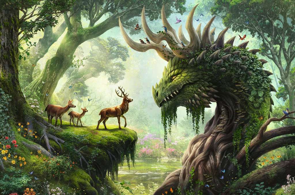 Ravensburger Puzzle 12000808 - Der Walddrache erwacht - 3000 Teile Puzzle für Erwachsene ab 14 Jahren