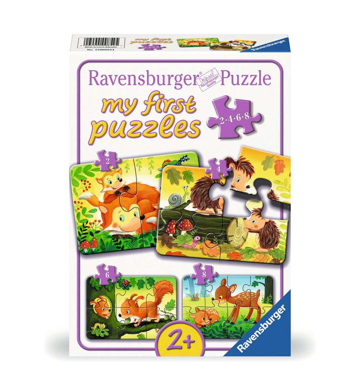 Ravensburger Kinderpuzzle - 12000854  Kleine Tierfamilien  - 2,4,6,8 Teile Puzzle für Kinder ab 2 Jahren