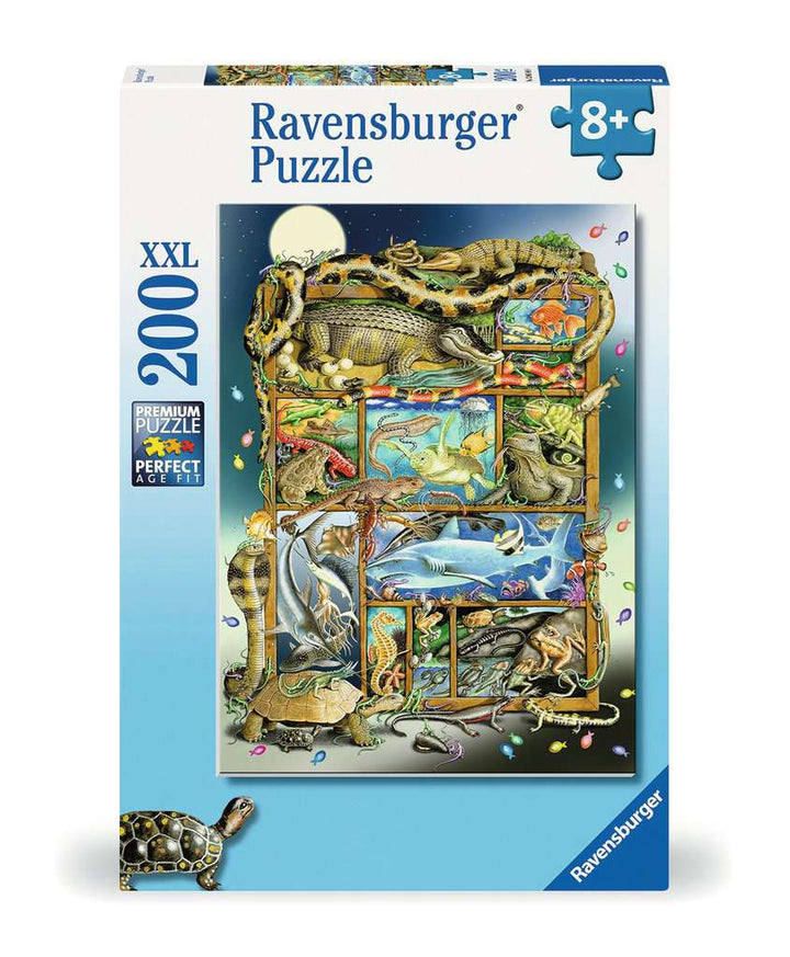 Ravensburger Kinderpuzzle - 12000866 Reptilien im Regal - 200 Teile XXL Puzzle für Kinder ab 8 Jahren