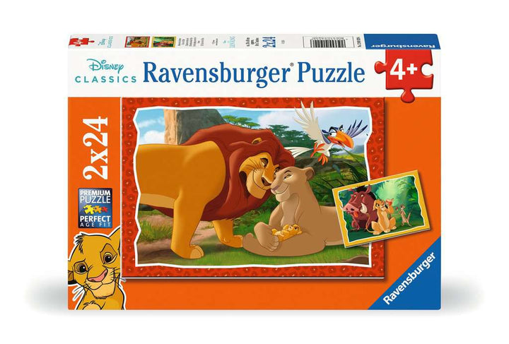 Ravensburger Kinderpuzzle 12001029 - Kreis des Lebens -  2x24 Teile Disney König der Löwen Puzzle für Kinder ab 4 Jahren