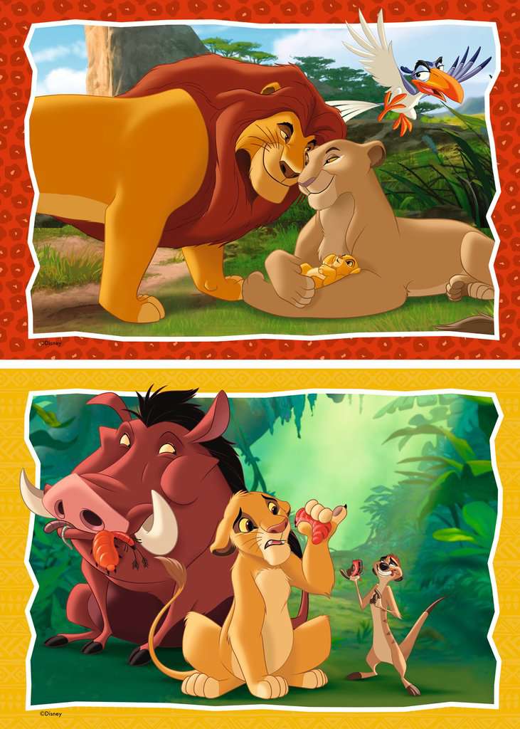 Ravensburger Kinderpuzzle 12001029 - Kreis des Lebens -  2x24 Teile Disney König der Löwen Puzzle für Kinder ab 4 Jahren