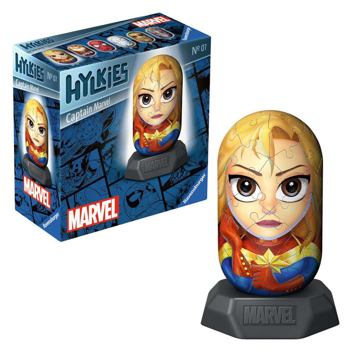 Ravensburger Hylkies: Die neue Sammelfigurenreihe zum selbst zusammenbauen. Figur #07 - Captain Marvel - Für alle Marvel Universe Fans - Aufbauen, Verlieben, Sammeln