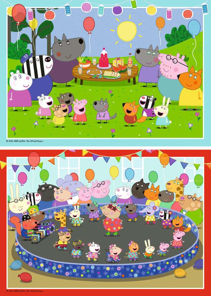 Ravensburger Kinderpuzzle 12004018 - Partyzeit! - 2x24 Teile Peppa Pig Puzzle für Kinder ab 4 Jahren