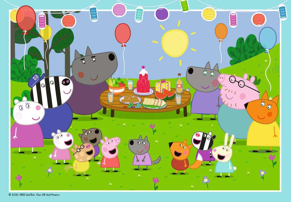 Ravensburger Kinderpuzzle 12004018 - Partyzeit! - 2x24 Teile Peppa Pig Puzzle für Kinder ab 4 Jahren