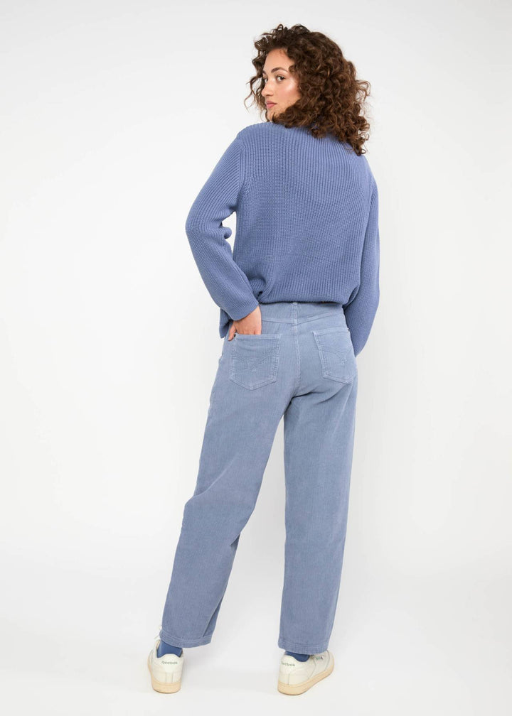 High Waist Olotte light blue corduroy