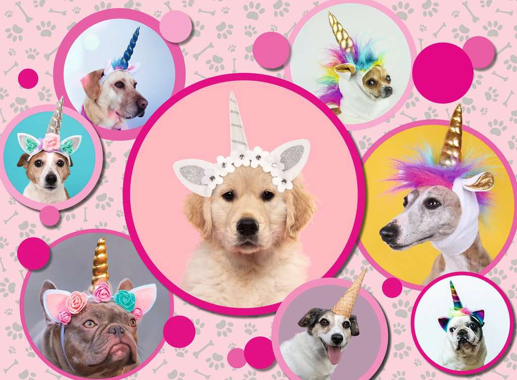 Knuffige Einhorn-Hunde