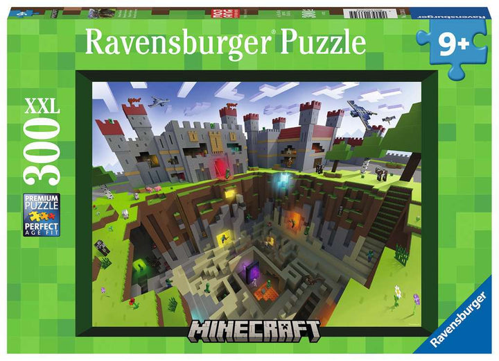 Ravensburger Kinderpuzzle 13334 - Minecraft Cutaway -  300 Teile XXL Minecraft Puzzle für Kinder ab 9 Jahren