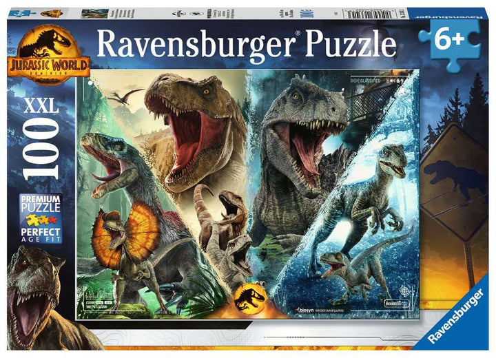 Ravensburger Puzzle 13341 - Dinosaurierarten - 100 Teile XXL Jurassic World Dominion Puzzle für Kinder ab 6 Jahren