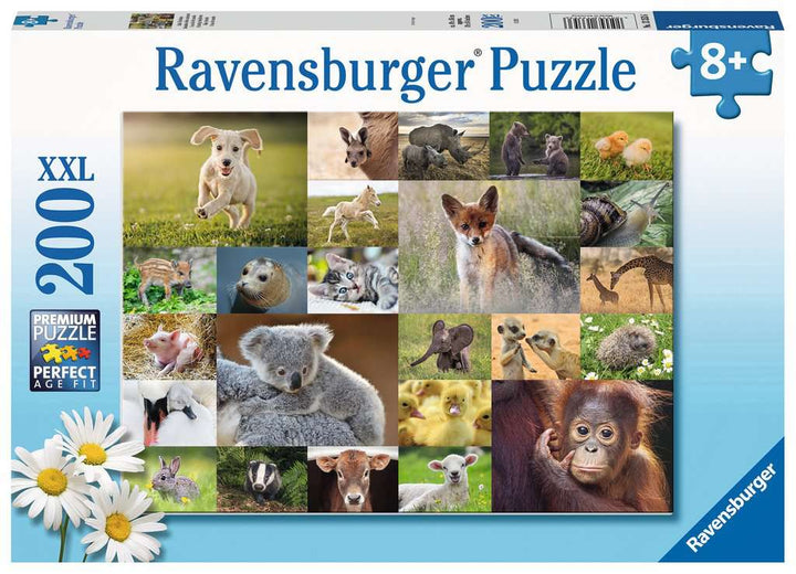 Ravensburger Kinderpuzzle - 13353 Süße Tierbabys - 200 Teile Puzzle für Kinder ab 8 Jahren