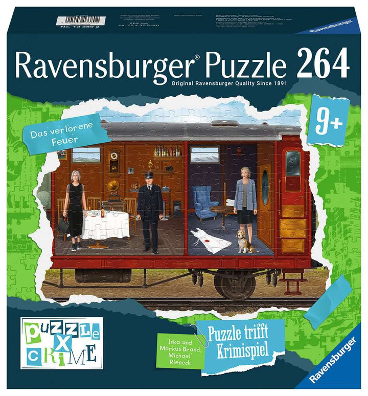 Ravensburger Puzzle X Crime - Das verlorene Feuer - 264 Teile Puzzle-Krimispiel für 1- 4 junge Detektive ab 9 Jahren