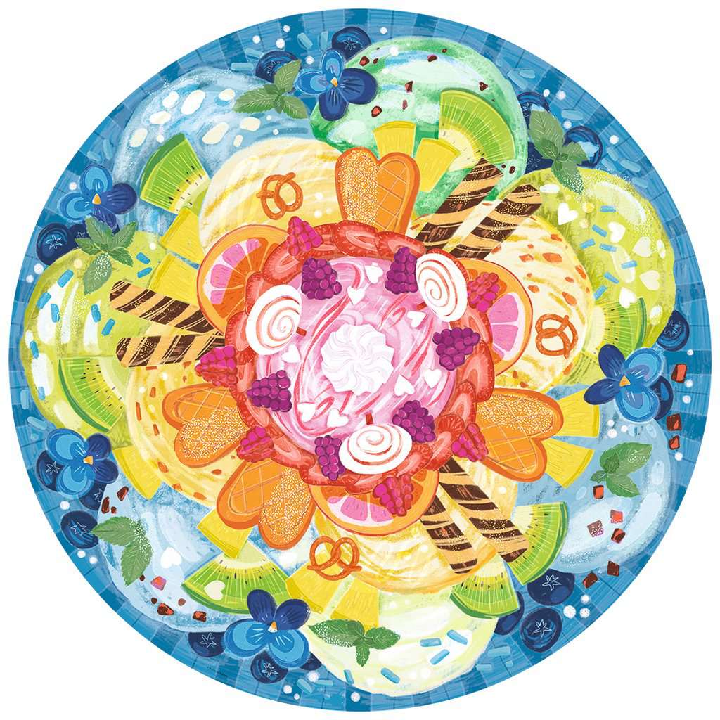 Ravensburger Puzzle 17348 - Circle of Colors Ice Cream - 500 Teile Rundpuzzle für Erwachsene und Kinder ab 12 Jahren