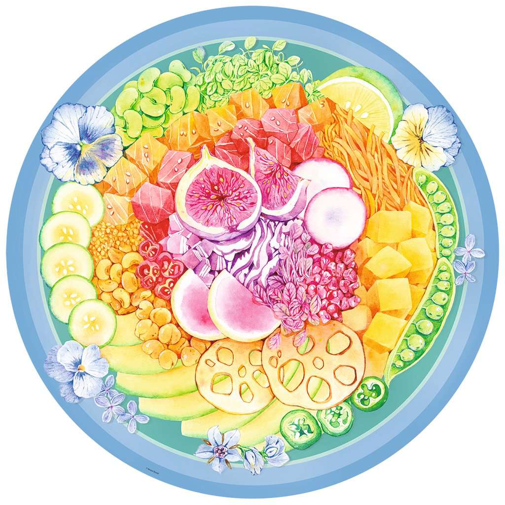 Ravensburger Puzzle 17351 - Circle of Colors Poke Bowl - 500 Teile Rundpuzzle für Erwachsene und Kinder ab 12 Jahren