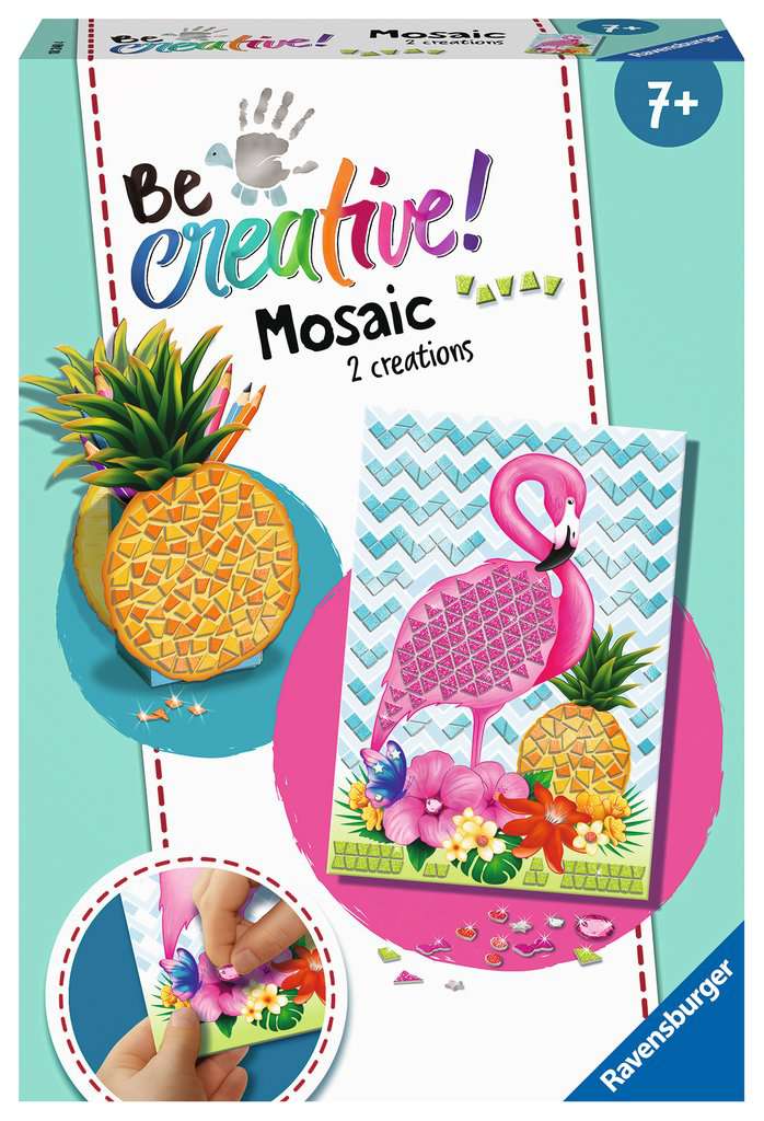 Ravensburger 18240  BeCreative Mosaik Tropical, DIY für Kinder ab 7 Jahren