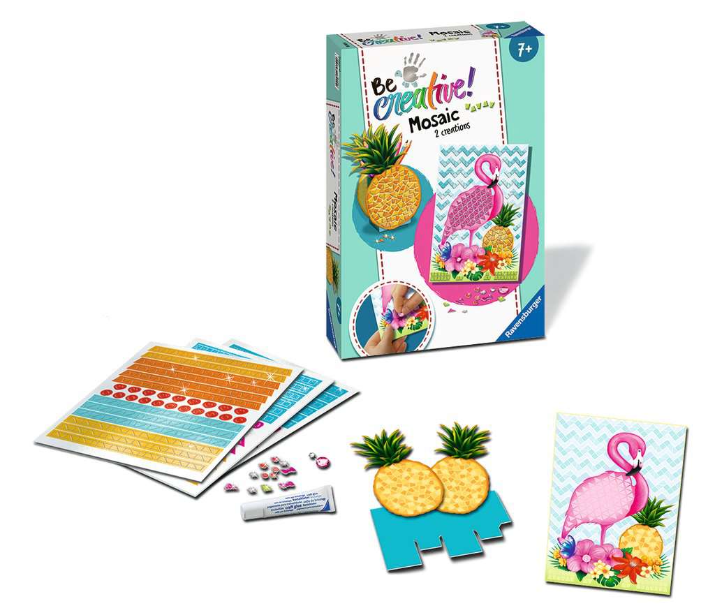 Ravensburger 18240  BeCreative Mosaik Tropical, DIY für Kinder ab 7 Jahren